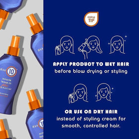 It's a 10 Miracle Leave-In Plus Keratin 10 Oz lifestyle application