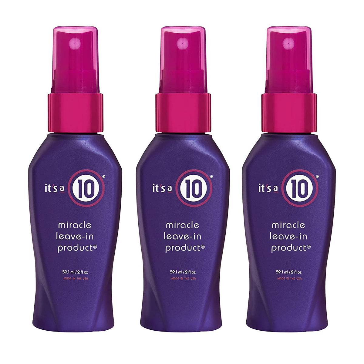 It's a 10 Miracle Leave-In Product 3 Pack 2 Oz front view