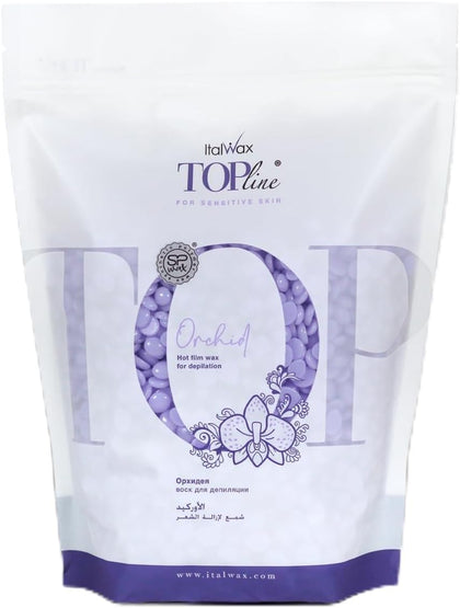 Italwax Orchid Hard Wax Beads 750g front view with packaging