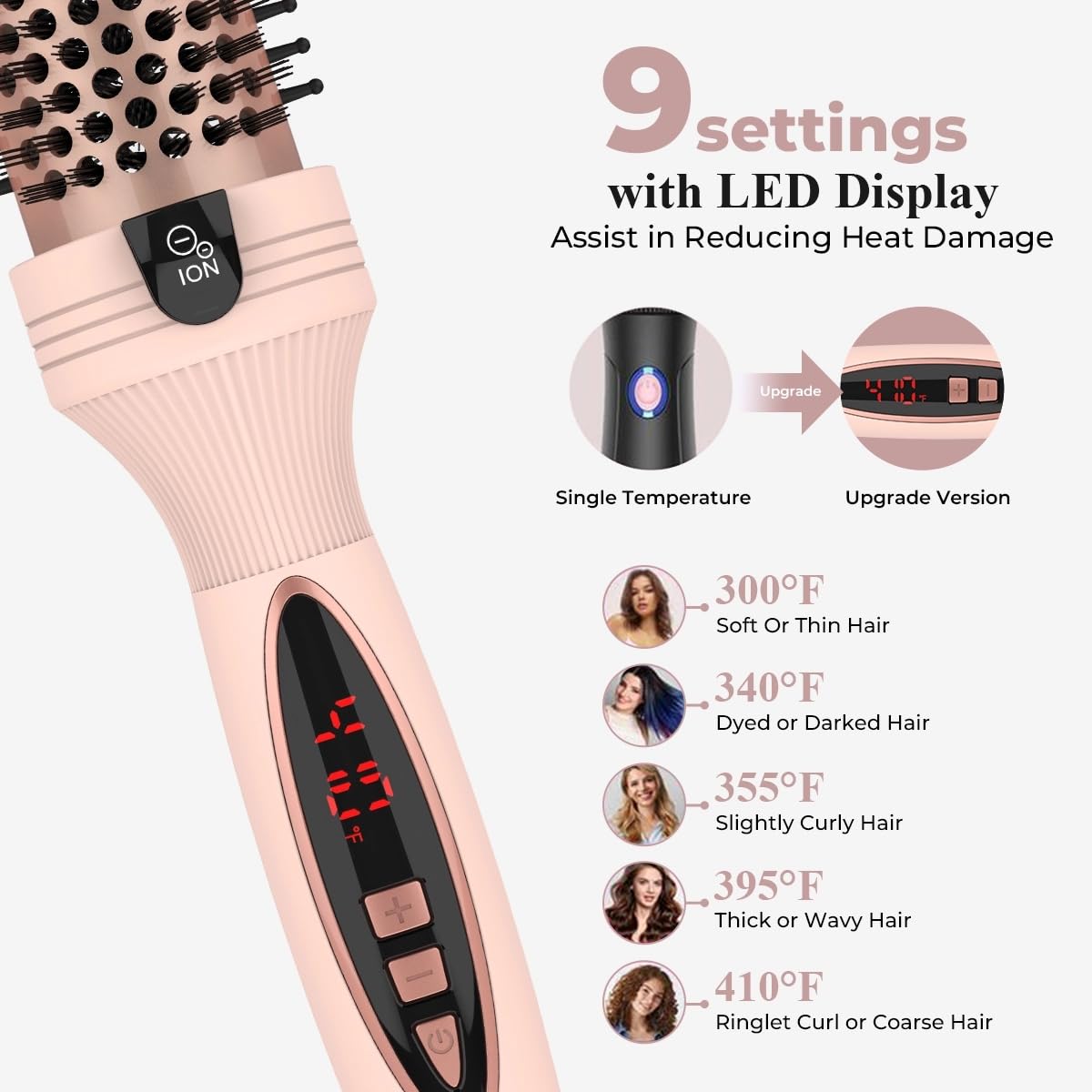 IUI Thermal Brush in use creating bouncy curls