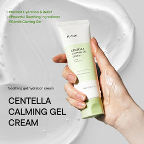 IUNIK Centella Calming Gel Cream back view packaging