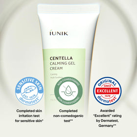 IUNIK Centella Calming Gel Cream in lifestyle setting