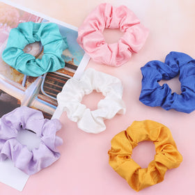 IVARYSS Satin Scrunchies in a hair bun