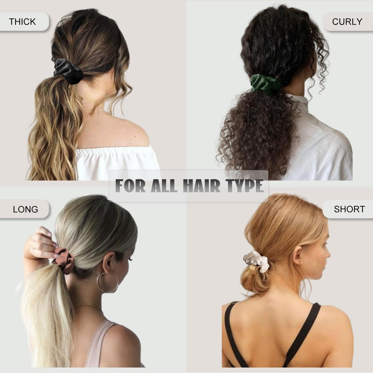 IVARYSS Satin Scrunchies in assorted colours