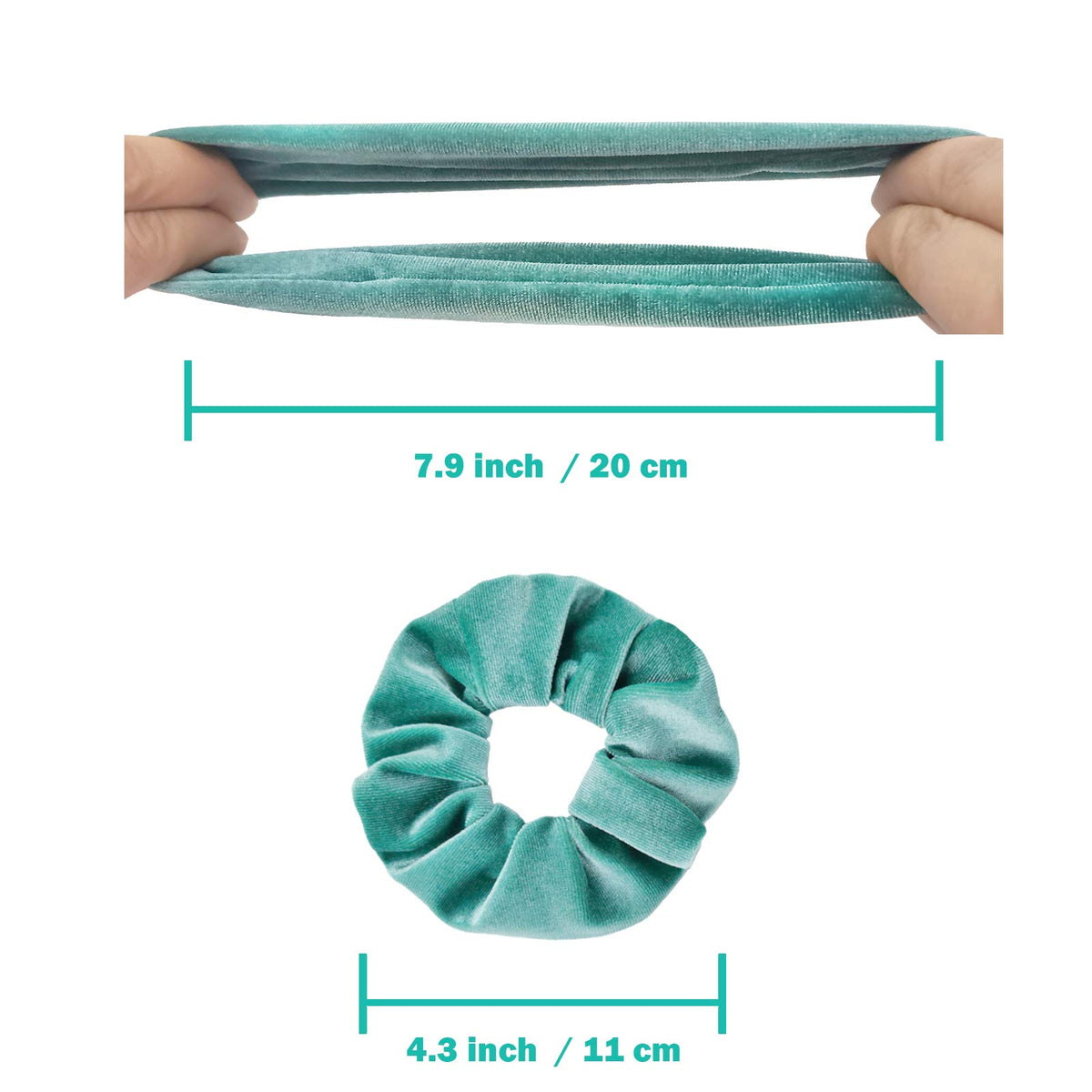 IVARYSS Velvet Scrunchies in a girl's hair ponytail