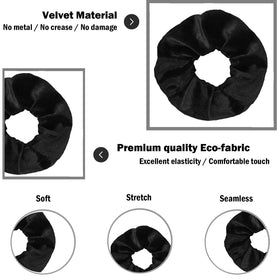 IVARYSS Velvet Scrunchies in a stylish arrangement