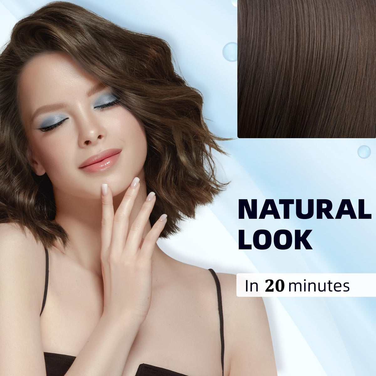 Ivnil Brown Hair Dye Shampoo 590g side view showing packaging