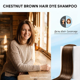 Ivnil Chestnut Brown Hair Dye Shampoo 400ml back view
