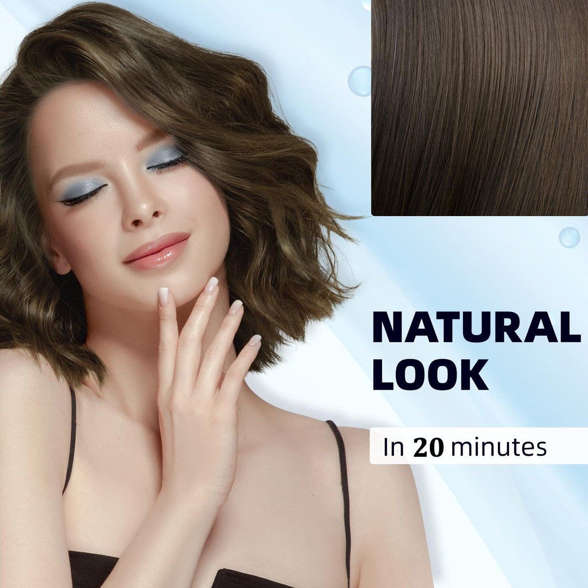 Ivnil Chestnut Brown Hair Dye Shampoo application process