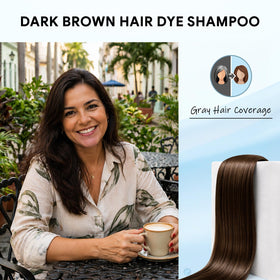 Ivnil Dark Brown Hair Dye Shampoo back view