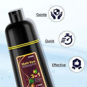 Ivnil Dark Brown Hair Dye Shampoo packaging