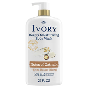 Ivory Body Wash 27 oz front view with shea butter blend