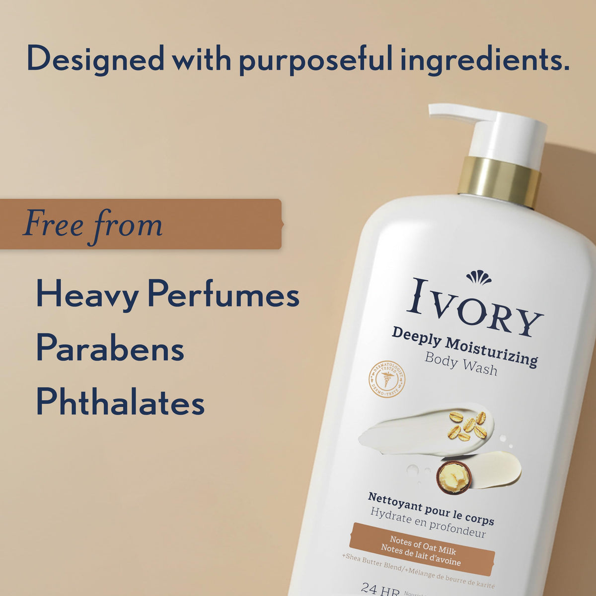 Ivory Body Wash 27 oz in a bathroom setting