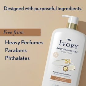 Ivory Body Wash 27 oz in a bathroom setting