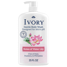 Ivory Body Wash 35 oz front view with water lily scent
