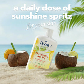 Ivory Body Wash 35 oz in a bathroom setting