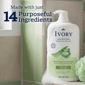Ivory Body Wash 35 oz in a shower setting