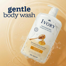 Ivory Body Wash 35 oz side view with pump top
