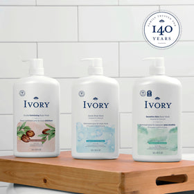 Ivory Body Wash back label showing ingredients