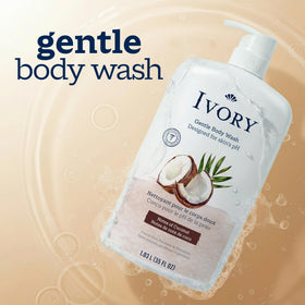 Ivory Body Wash Coconut Scent bottle close-up