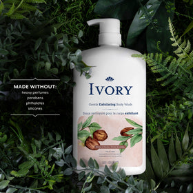 Ivory Body Wash with Jojoba beads close-up