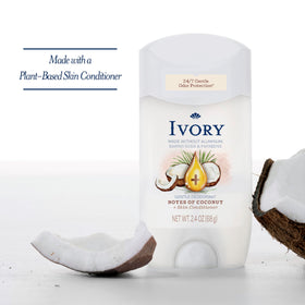 Ivory Gentle Deodorant Coconut Scent with ingredients list