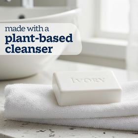 Ivory Sensitive Bar Soap on wooden soap dish