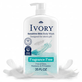 Ivory Sensitive Body Wash 35 oz front view