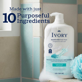 Ivory Sensitive Body Wash with natural ingredients