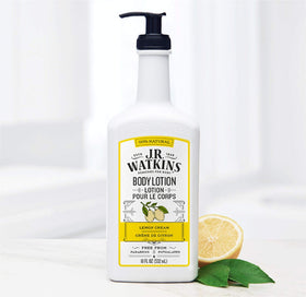 J.R. Watkins Daily Moisturizing Body Lotion Lemon Cream texture close-up