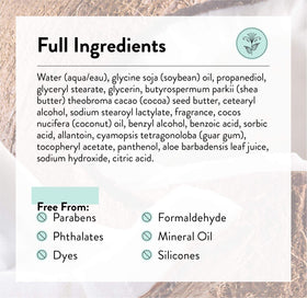J.R. Watkins Daily Moisturizing Lotion back view with ingredient list