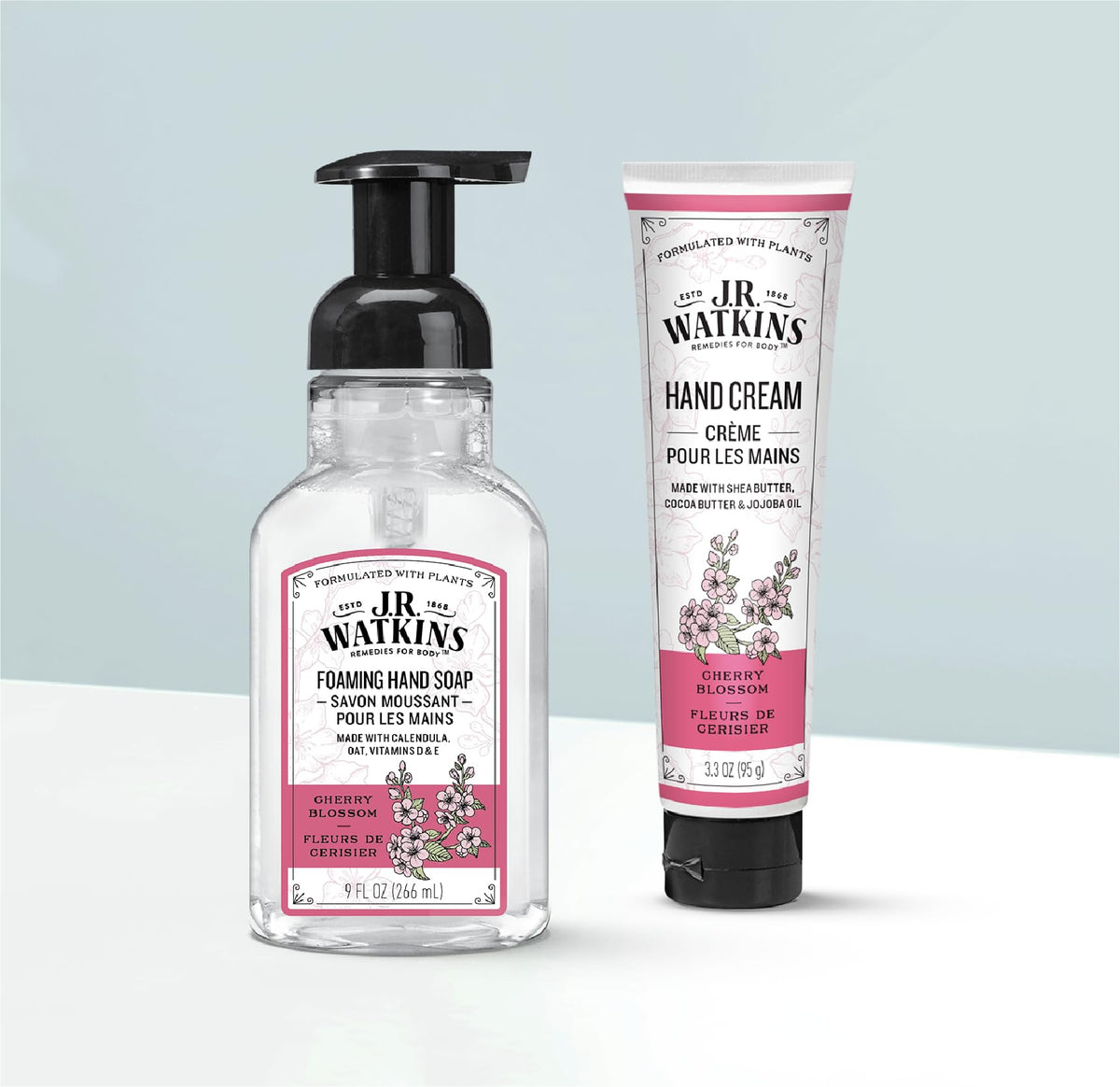 J.R. Watkins Foam Hand Soap Cherry Blossom packaging