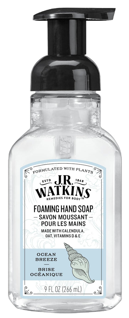 J.R. Watkins Foam Hand Soap Ocean Breeze 9 oz front view