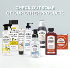 J.R. Watkins Gel Hand Soap refill pack on countertop