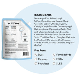 J.R. Watkins hand soap refill packaging with ocean theme