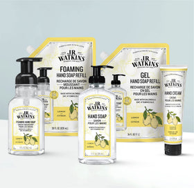 J.R. Watkins Moisturising Foam Hand Soap 3 Pack Lemon packaging