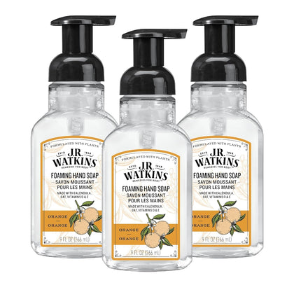 J.R. Watkins Moisturizing Foam Hand Soap 3 Pack orange front view