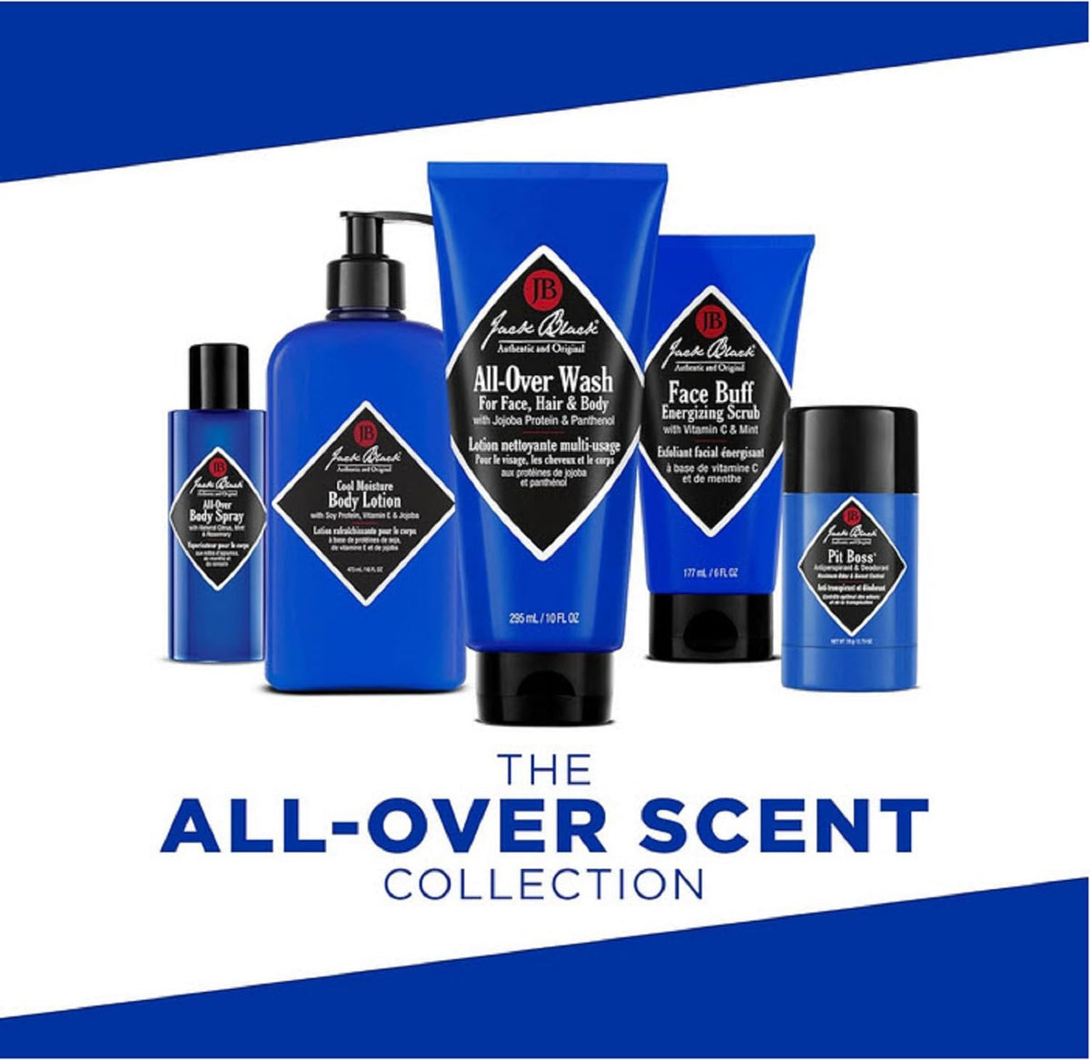 Jack Black All Over Wash 10 Fl Oz side view highlighting packaging