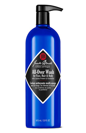 Jack Black All Over Wash 33 Fl Oz front view with citrus and mint scent