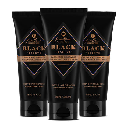 Jack Black Black Reserve Body & Hair Cleanser 3 Fl Oz front view