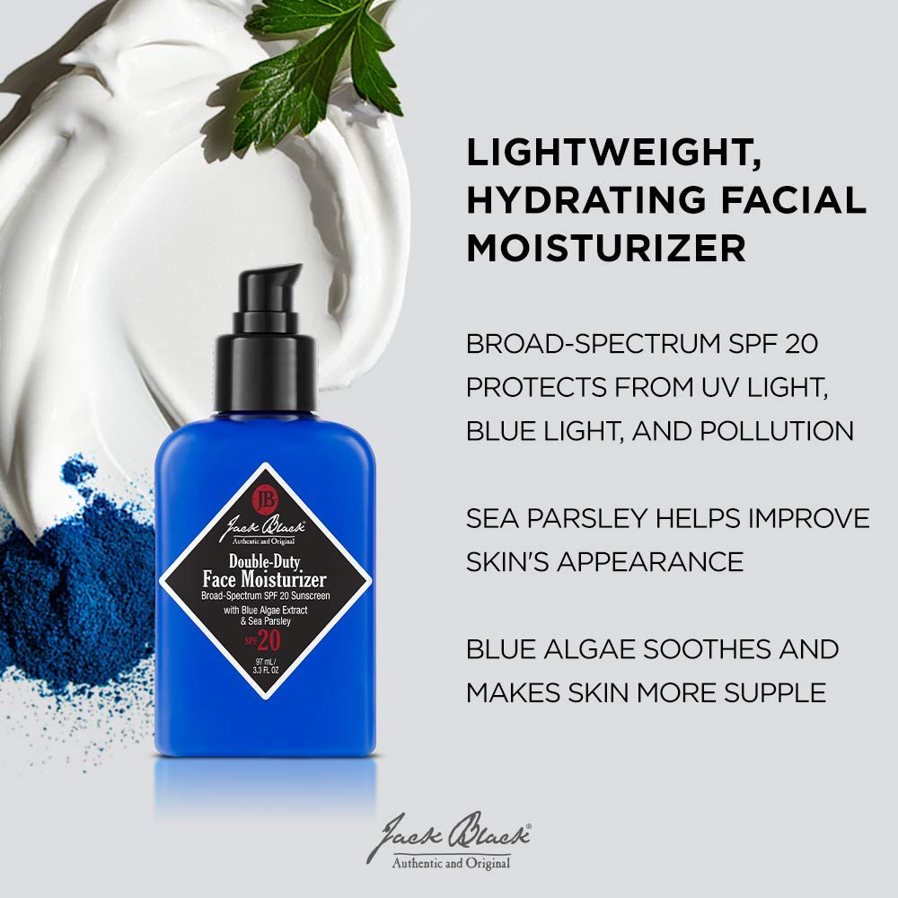 Jack Black Double-Duty Face Moisturizer packaging and label details