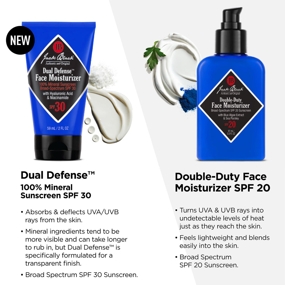 Jack Black Double-Duty Face Moisturizer with ingredients list