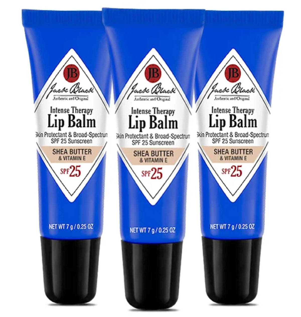 Jack Black Intense Therapy Lip Balm Pack of 3 front view