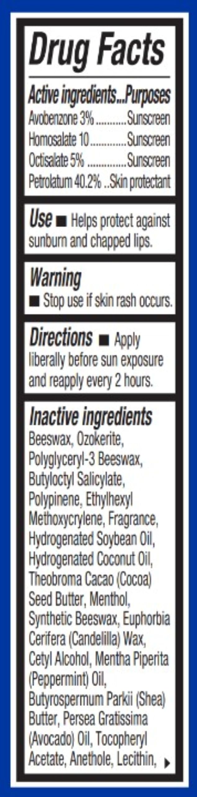 Jack Black Intense Therapy Lip Balm Shea Butter ingredient list