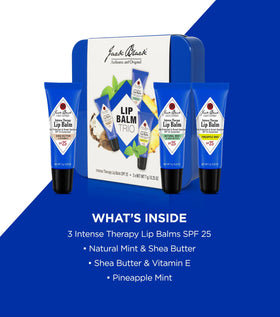 Jack Black Intense Therapy Lip Balm Trio SPF 25 packaging