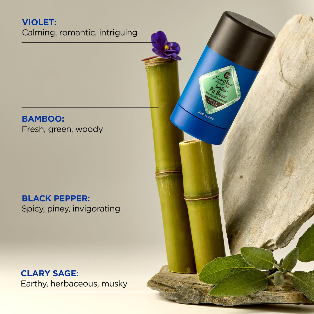 Jack Black Pit Boss JackZen Antiperspirant with bamboo and violet scent