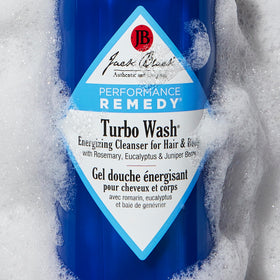 Jack Black Turbo Wash 10 Fl Oz in a shower setting