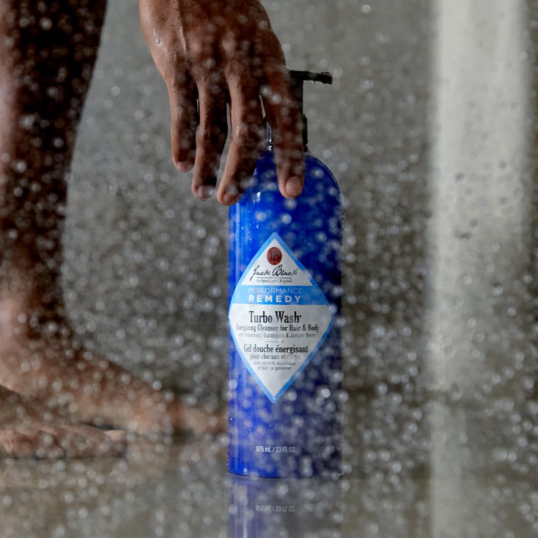 Jack Black Turbo Wash being used in a shower setting