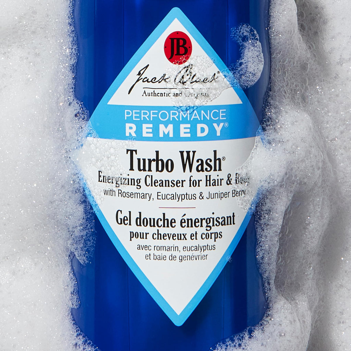 Jack Black Turbo Wash with ingredients list including Juniper Berry
