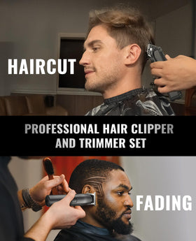 Jack & Rose hair clipper with guide combs and cleaning brush